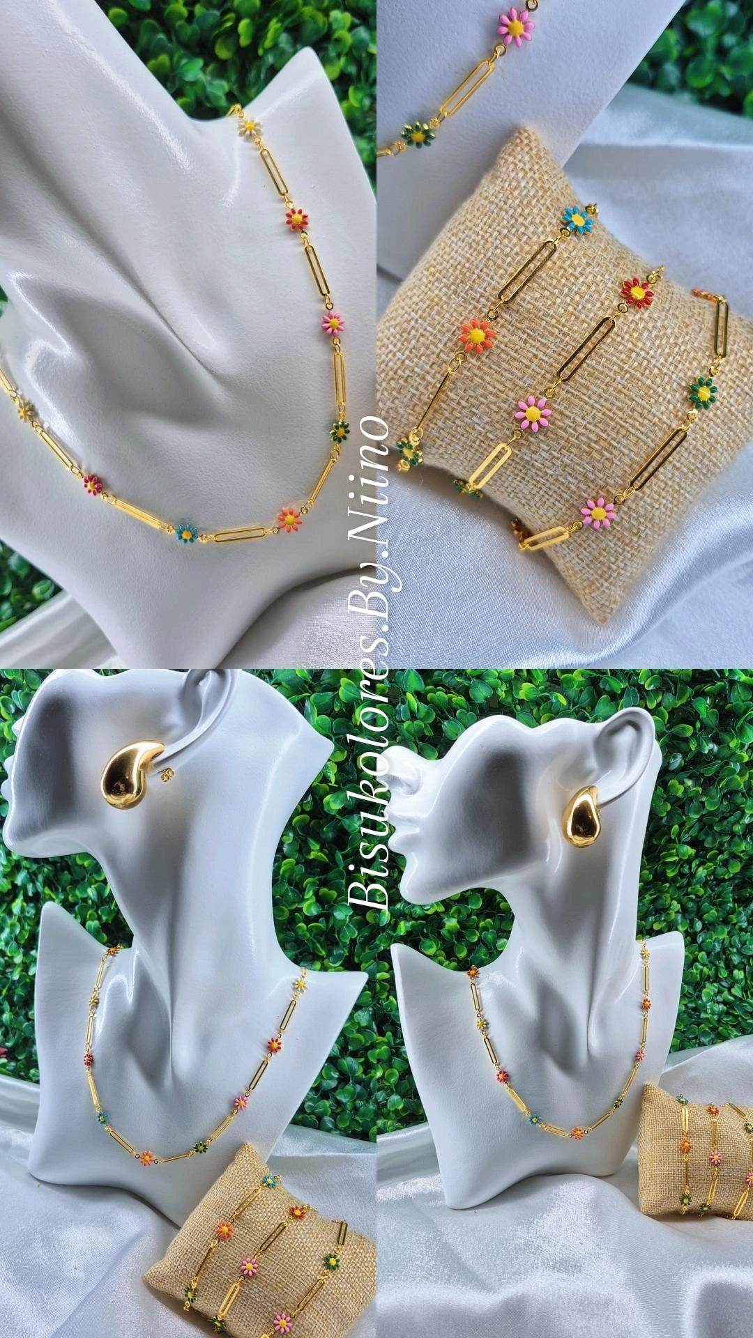 Springs Bracelets and Nacklace.